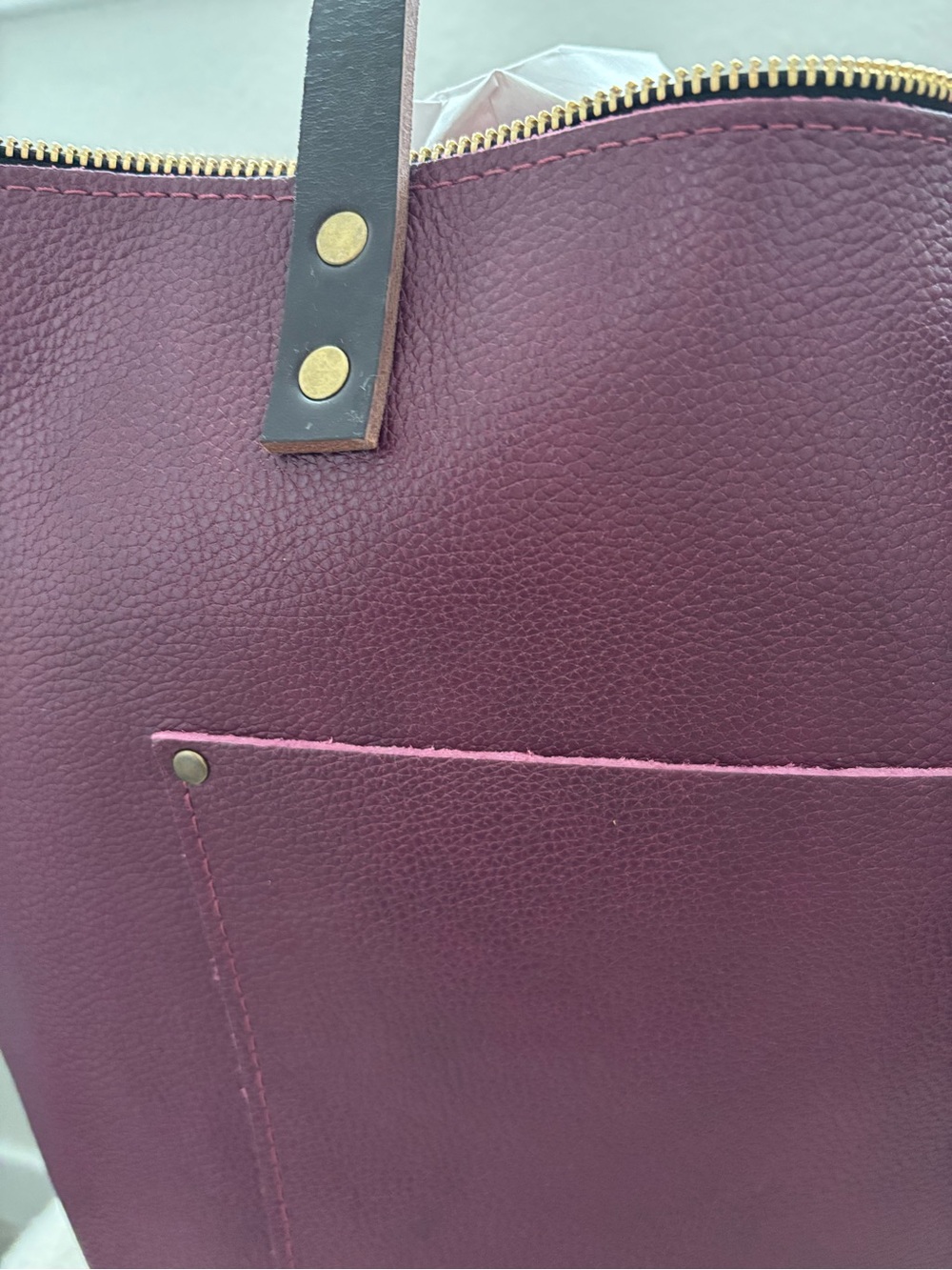 Portland Leather Goods large tote with zipper - Picture 9 of 9